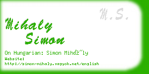 mihaly simon business card